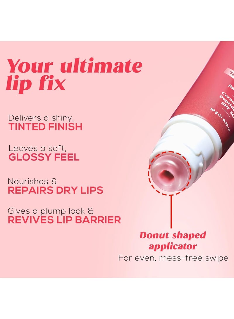 رينيه مرطب شفاه ملون من رينيه جوسي فيكس - بنكهة الخوخ | لمسة نهائية لامعة وبراقة | يحمي الشفاه بعامل حماية من الشمس 30 | يُصلح ويغذي الشفاه الجافة والمتقشرة | غني بالببتيدات والسيراميدات وحمض الهيالورونيك | 10 غرام - Image 3